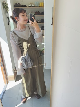 「アイテム（ジャンパースカート）」を使った、か な こ 。さん（レディース・157cm）の秋コーディネート