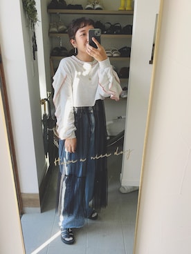 「アイテム（その他トップス）」を使った、か な こ 。さん（レディース・157cm・20代）の秋コーディネート