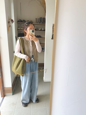 「Samansa Mos2（サマンサ モスモス）のアイテム（トップス）」を使った、か な こ 。さん（レディース・157cm）の春コーディネート