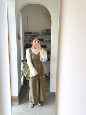 「JEANASIS（ジーナシス）のアイテム（バッグ）」を使った、か な こ 。さん（レディース・157cm）の春コーディネート