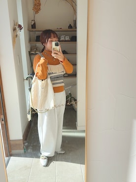 「アイテム（スウェットパンツ）」を使った、か な こ 。さん（レディース・157cm）の秋コーディネート