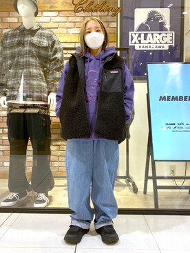 「XLARGE（エクストララージ）のアイテム（その他アウター）」を使った、みっちゃんさん（レディース・144cm）の秋コーディネート