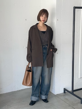 「tiptop（ティップトップ）のアイテム」を使った、おまりさん（レディース・150cm）の秋コーディネート