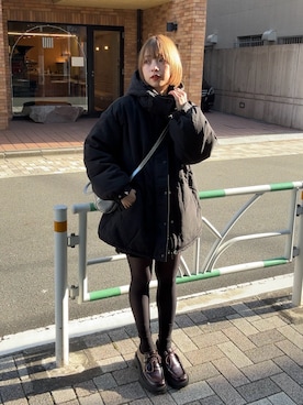 「tiptop（ティップトップ）のアイテム」を使った、おまりさん（レディース・150cm）の冬コーディネート
