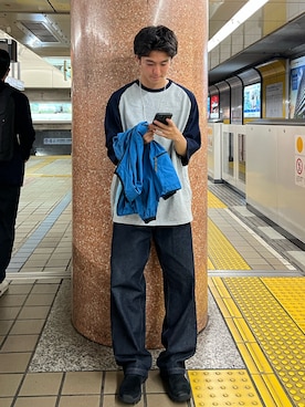 「MERRELL（メレル）のアイテム（スリッポン）」を使った、Ryoさん（メンズ・175cm）の春コーディネート