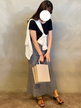 「花柄スカート」｜nuさん（レディース・159cm・10代）の夏コーディネート