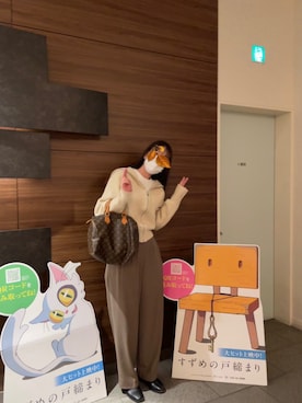 「CLANE（クラネ）のアイテム（スラックス）」を使った、コさん（レディース・174cm）の秋コーディネート