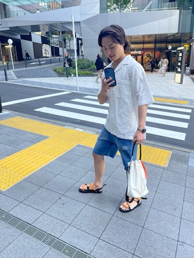 「ピグメント」｜ゆーーーとさん（メンズ・173cm）の夏コーディネート