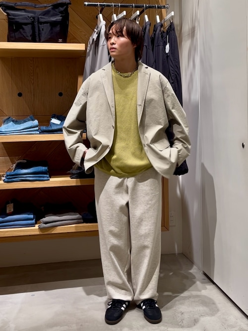 [シルエット調整可]ワンポイントイージースウェットパンツ