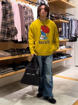 「アイテム（エコバッグ/サブバッグ）」を使った、ゆーーーとさん（メンズ・173cm）の秋コーディネート