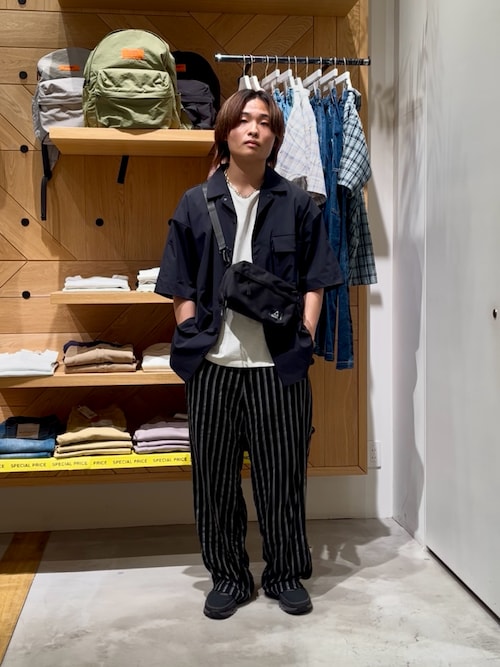 セール】【AMERICAN RAG CIE】ストライプイージーパンツ（MEN