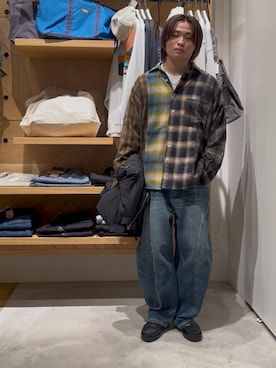 「アイテム（MA-1）」を使った、ゆーーーとさん（メンズ・173cm）の冬コーディネート