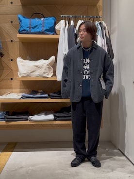 「アイテム（カバーオール）」を使った、ゆーーーとさん（メンズ・173cm）の冬コーディネート