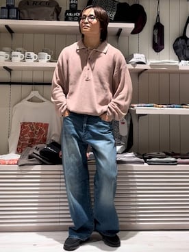 「アイテム（ニット/セーター）」を使った、ゆーーーとさん（メンズ・173cm）の夏コーディネート