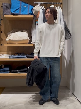 「MANEBU（マネブ）のアイテム」を使った、ゆーーーとさん（メンズ・173cm）の冬コーディネート