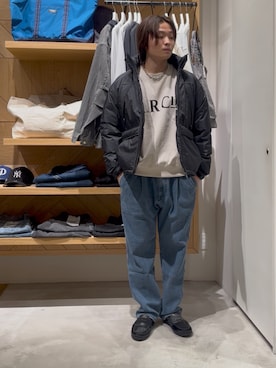 「おでかけコーデ」｜「アイテム（ダウンジャケット/コート）」を使った、ゆーーーとさん（メンズ・173cm）の秋コーディネート