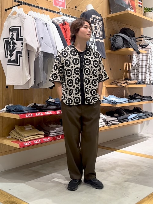 クロシェニットシャツ