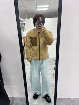 「アイテム（ノーカラージャケット）」を使った、ゆーーーとさん（メンズ・173cm）の秋コーディネート