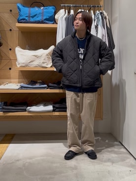 「MANEBU（マネブ）のアイテム」を使った、ゆーーーとさん（メンズ・173cm）の冬コーディネート