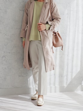 「カラー×コーデ」｜「アイテム（ローファー）」を使った、MODE KAORIさん（レディース・163cm）の春コーディネート