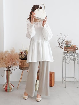 「MODE KAORI（モードカオリ）のアイテム」を使った、MODE KAORIさん（レディース・163cm）の冬コーディネート