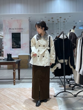 「CAPRICIEUX LE'MAGE（カプリシューレマージュ）のロールハンドルバッグ（ショルダーバッグ、ブラック系）」を使った、yuppy_lemage🍊さん（レディース・160cm）の秋コーディネート