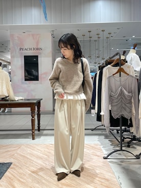 「CAPRICIEUX LE'MAGE（カプリシューレマージュ）のロールハンドルバッグ（ショルダーバッグ、ブラック系）」を使った、yuppy_lemage🍊さん（レディース・160cm）の秋コーディネート