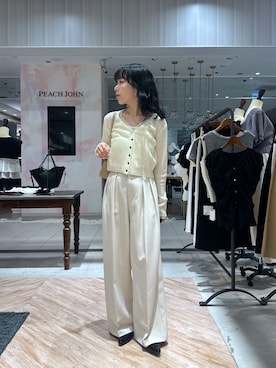 「CAPRICIEUX LE'MAGE（カプリシューレマージュ）のクラウディギャザーバッグ（ショルダーバッグ、ベージュ系）」を使った、yuppy_lemage🍊さん（レディース・160cm）の夏コーディネート