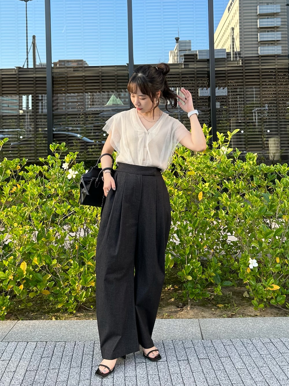 capricieux le'mage カーブパンツ CAPRICIEUX LE'MAGE パンツ 「低身長サイズあり」ドロストパンツ