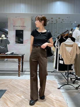 「ブラウンパンツ」｜yuppy_lemage🍊さん（レディース・160cm）の夏コーディネート