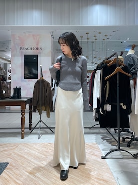 「CAPRICIEUX LE'MAGE（カプリシューレマージュ）のロールハンドルバッグ（ショルダーバッグ、ブラック系）」を使った、yuppy_lemage🍊さん（レディース・160cm）の秋コーディネート