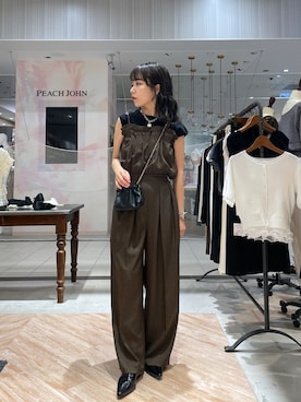 「アイテム（つなぎ/オールインワン、ブラウン系）」を使った、yuppy_lemage🍊さん（レディース・160cm）の秋コーディネート