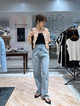 「CAPRICIEUX LE'MAGE（カプリシューレマージュ）のトライアングルバッグ（ショルダーバッグ、ブラウン系）」を使った、yuppy_lemage🍊さん（レディース・160cm）の夏コーディネート