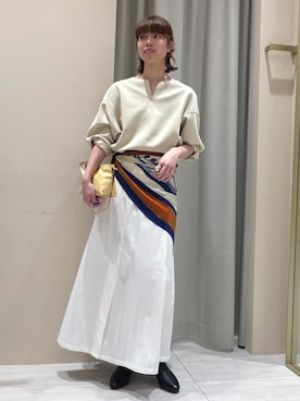 「Rouge vif（ルージュヴィフ）のアイテム」を使った、SAYAKAさん（レディース・165cm）の春コーディネート