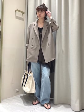 「Rouge vif（ルージュヴィフ）のアイテム」を使った、SAYAKAさん（レディース・165cm）の春コーディネート