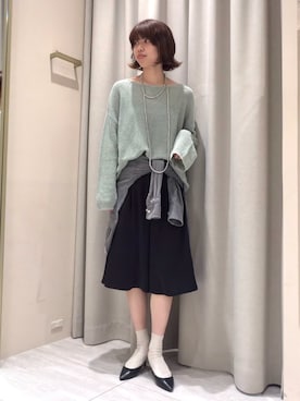 「Rouge vif（ルージュヴィフ）のアイテム」を使った、SAYAKAさん（レディース・165cm）の春コーディネート