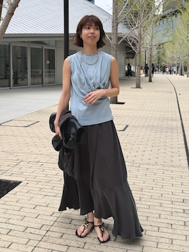 「Rouge vif（ルージュヴィフ）のアイテム」を使った、SAYAKAさん（レディース・165cm）の春コーディネート