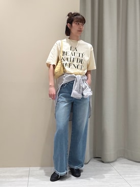 「RED CARD TOKYO（レッドカード）のアイテム（パンツ）」を使った、SAYAKAさん（レディース・165cm）の春コーディネート