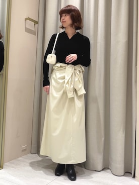 「Rouge vif（ルージュヴィフ）のアイテム」を使った、SAYAKAさん（レディース・165cm）の春コーディネート