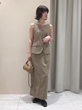 「YAHKI（ヤーキ）のアイテム」を使った、SAYAKAさん（レディース・165cm）の春コーディネート