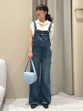 「アイテム（サロペット/オーバーオール）」を使った、SAYAKAさん（レディース・165cm）の秋コーディネート