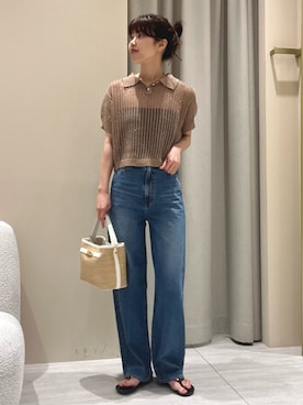 「アイテム（ネックレス）」を使った、SAYAKAさん（レディース・165cm）の夏コーディネート