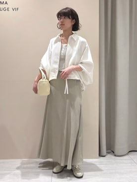 「Rouge vif（ルージュヴィフ）のアイテム」を使った、SAYAKAさん（レディース・165cm）の春コーディネート