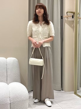 「アイテム（ローファー、ホワイト系）」を使った、SAYAKAさん（骨格ナチュラル・レディース・165cm）の秋コーディネート