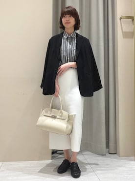 「Rouge vif（ルージュヴィフ）のアイテム」を使った、SAYAKAさん（レディース・165cm）の春コーディネート