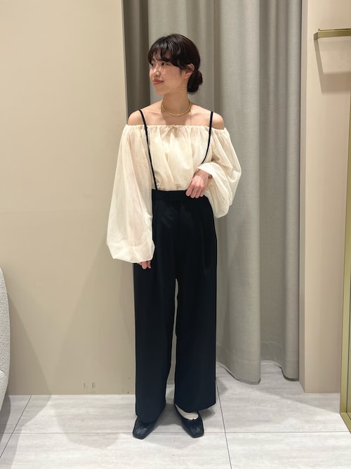 セール】【一部店舗限定】3wayオフショルチュールブラウス