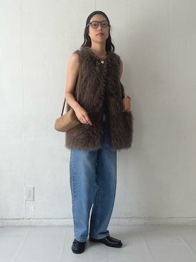 「アイテム（ヘアバンド）」を使った、SAYAKAさん（レディース・165cm）の秋コーディネート