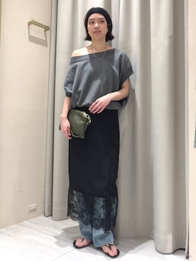 「Rouge vif（ルージュヴィフ）のアイテム」を使った、SAYAKAさん（レディース・165cm）の春コーディネート