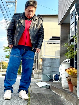 「アイテム（ジャージ）」を使った、Nitakさん（メンズ・164cm）の冬コーディネート