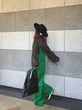 「みどり」｜「アイテム（サロペット/オーバーオール）」を使った、cbさん（レディース・159cm）の秋コーディネート